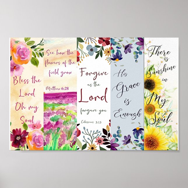 Set of 5 Christian theme bookmarks Poster (Front)