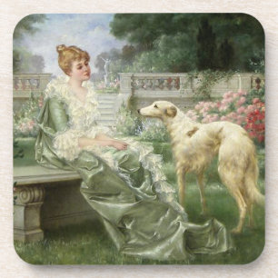SET OF 6 BORZOI COASTERS