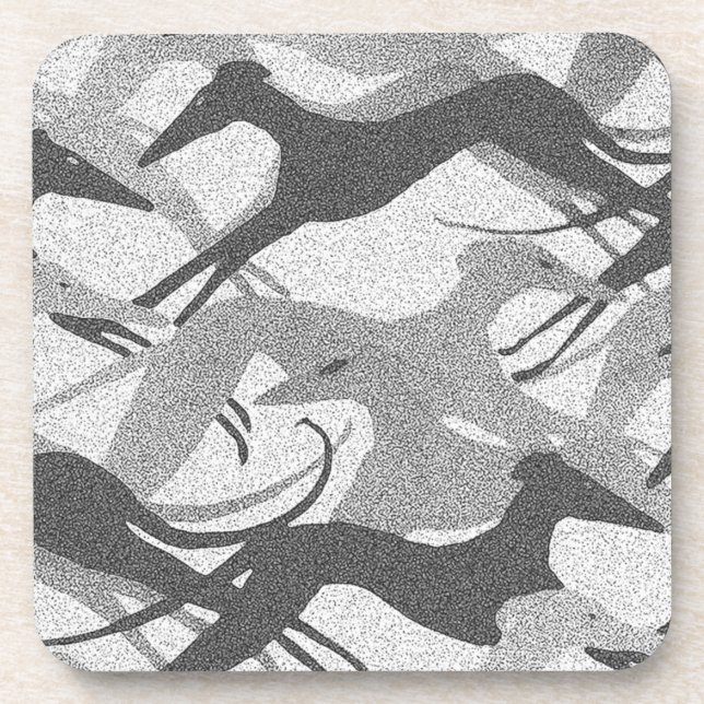 SET OF 6 BORZOI COASTERS (Front)