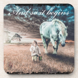 Set of 6 Coasters with Horse