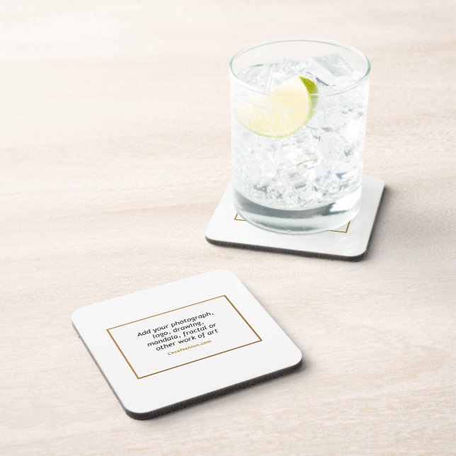 Set of 6 Hard Plastic coasters with Cork back (Right Side)