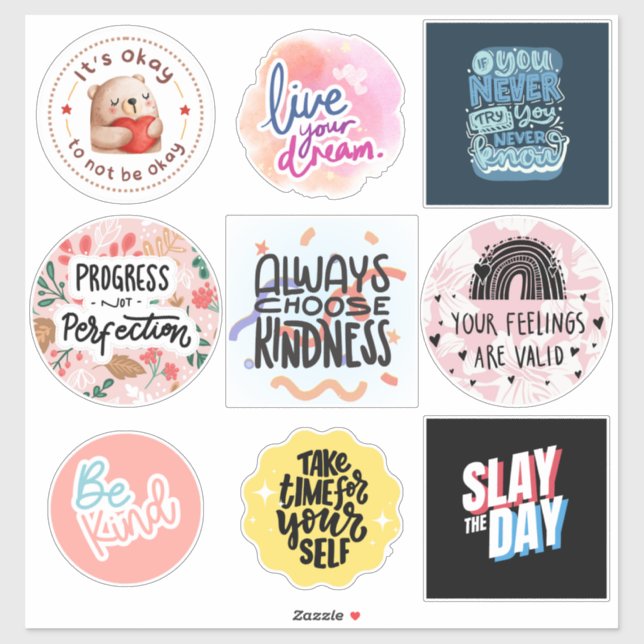 Set of 9 Self-Love Vinyl (Sheet)