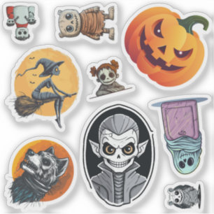 Set of 9 Spooky Halloween