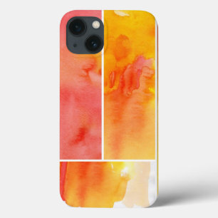 Set of abstract  watercolor hand painted iPhone 13 case