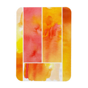Set of abstract  watercolor hand painted magnet