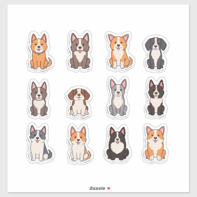 Set Of Adorable Dog (Sheet)