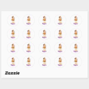 Set of Angels for Halloween Classic Round Sticker