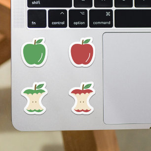 Set of Apple and Apple Core Stickers