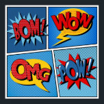 Set of Comic Bubbles in Pop Art Style Poster<br><div class="desc">Set of Comic Bubbles in Pop Art Style Poster Anime Cartoon Comic Fiction Manga</div>