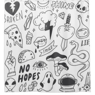 Set of cute graffiti doodle