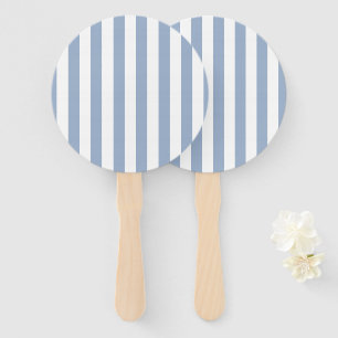 Set of Fans Baby Blue & White Stripe