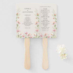 Set of Fans for a wildflower wedding.