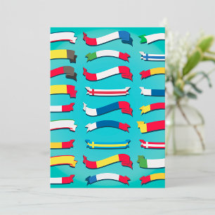 Set Of Flags Invitations