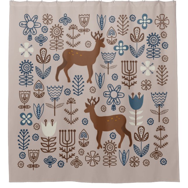 Set of flower elements in the Scandinavian style,  (Front)