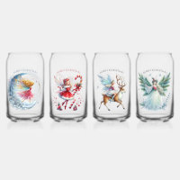 Set Of Four Christmas Fairies Merry Christmas