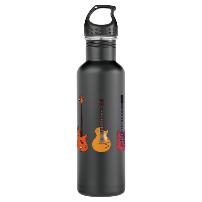 Set of Guitars | Gift for Guitarist 710 Ml Water Bottle (Front)