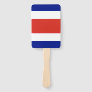Set of hand fan with flag of Costa Rica