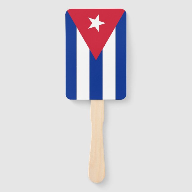 Set of hand fan with flag of Cuba (Front)