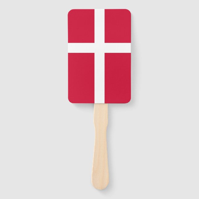 Set of hand fan with flag of Denmark (Front)