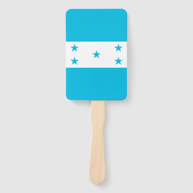 Set of hand fan with flag of Honduras (Front)
