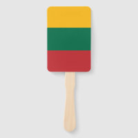 Set of hand fan with flag of Lithuania