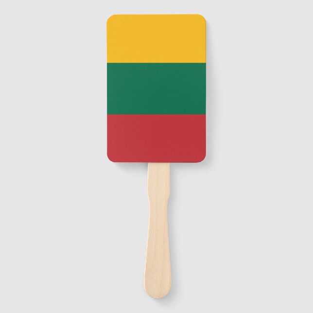 Set of hand fan with flag of Lithuania (Front)