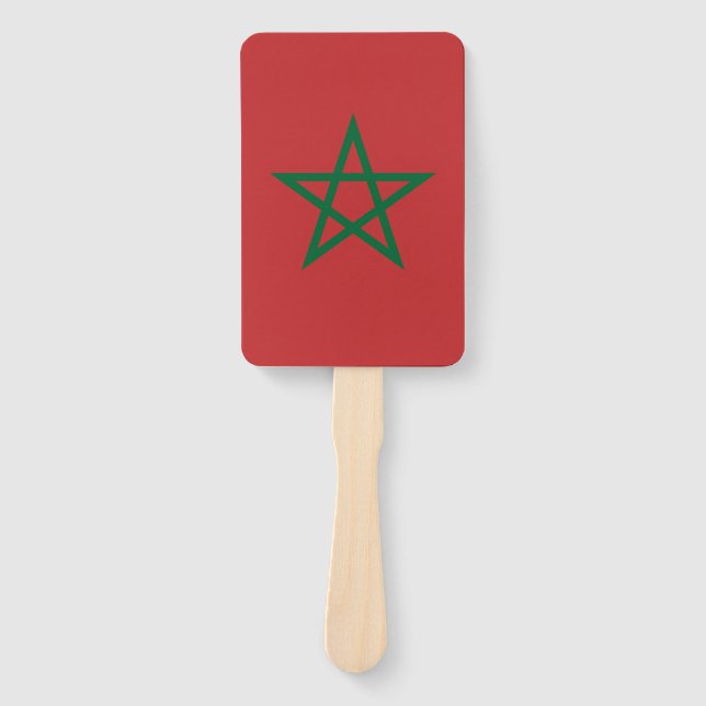 Set of hand fan with flag of Morocco (Front)