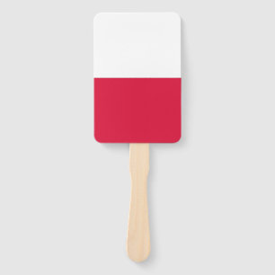 Set of hand fan with flag of Poland