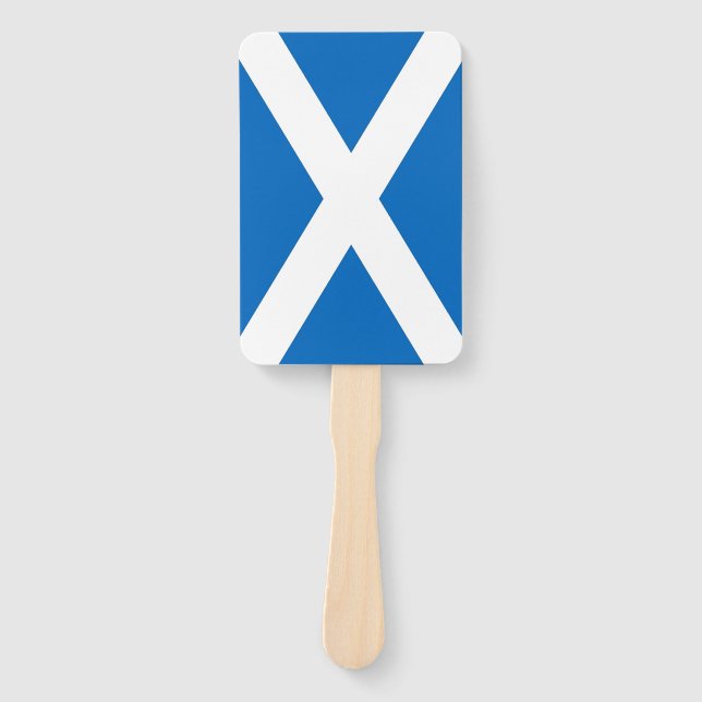Set of hand fan with flag of Scotland, UK (Front)