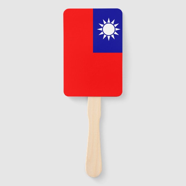 Set of hand fan with flag of Taiwan (Front)
