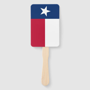 Set of hand fan with flag of Texas, USA