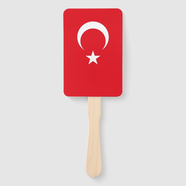 Set of hand fan with flag of Turkey (Front)