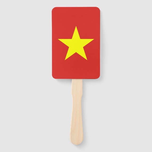 Set of hand fan with flag of Vietnam (Front)