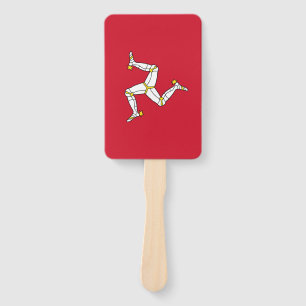 Set of hand fan with Isle of Man flag, UK