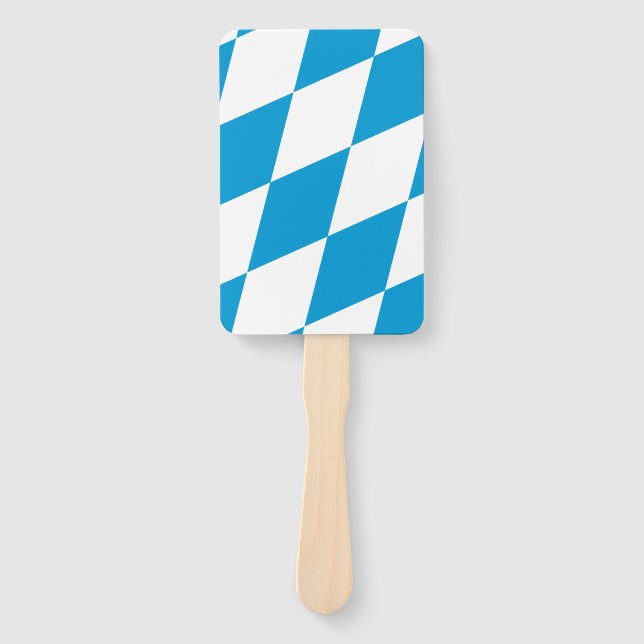 Set of hand fans with flag of Bavaria, Germany (Front)