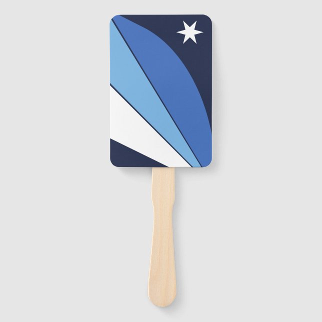 Set of hand fans with flag of Columbia, SC (Front)