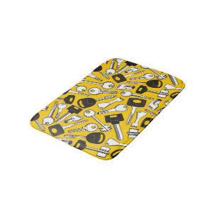 Set of Keys Background Bath Mat