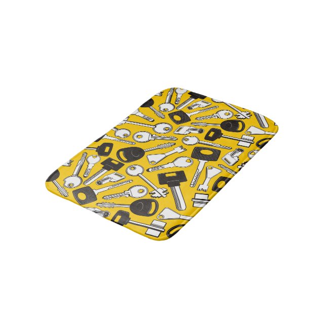 Set of Keys Background Bath Mat (Angled)