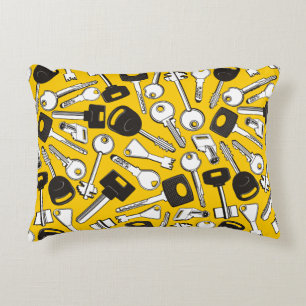 Set of Keys Background Decorative Pillow
