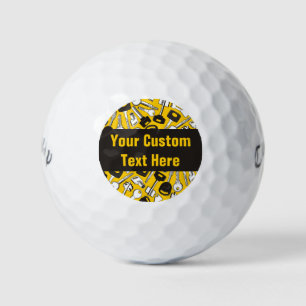 Set of Keys Background Golf Balls