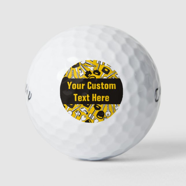 Set of Keys Background Golf Balls (Front)