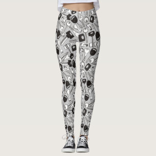 Set of Keys Background Leggings