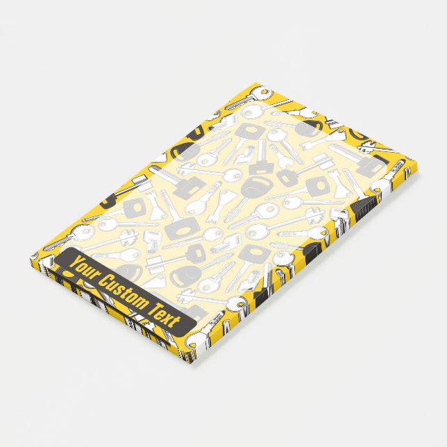 Set of Keys Background Post-it Notes (Angled)