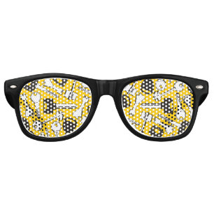 Set of Keys Background Retro Sunglasses
