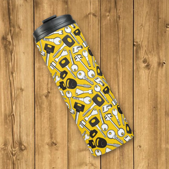 Set of Keys Background Thermal Tumbler (Creator Uploaded)