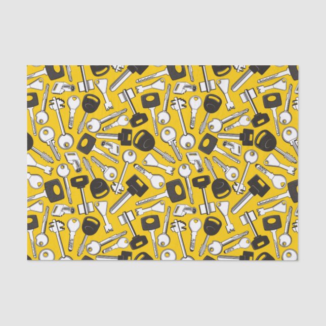Set of Keys Background Tissue Paper (Front)