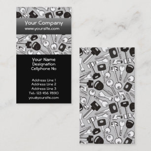 Set of Keys Background Vertical Business Card