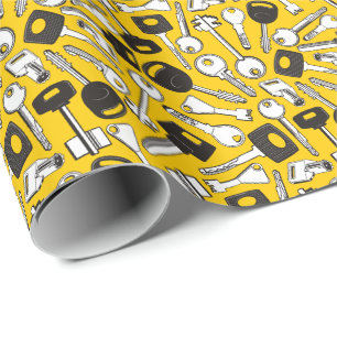Set of Keys Background Wrapping Paper
