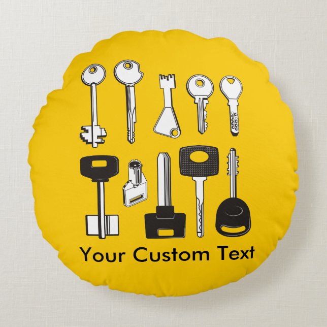 Set of Keys Round Pillow (Front)