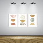 Set of minimalist geometric art posters<br><div class="desc">Contemporary design posters with primitive shapes elements. Modern,  contemporary,  creative,  trendy abstract vector illustration</div>